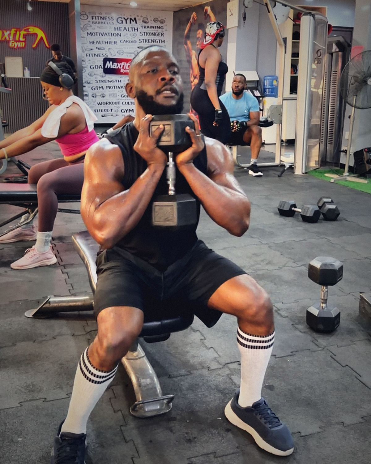 Show up. Sweat. Get stronger. — MaxFit members on Instagram